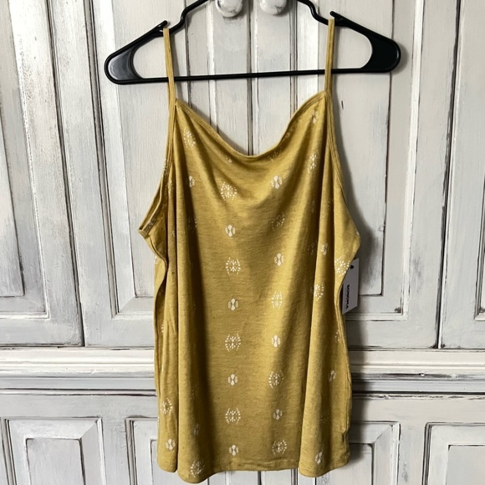 🟤NEW Sonoma Tank Top in Chartreuse/Cream Print XL